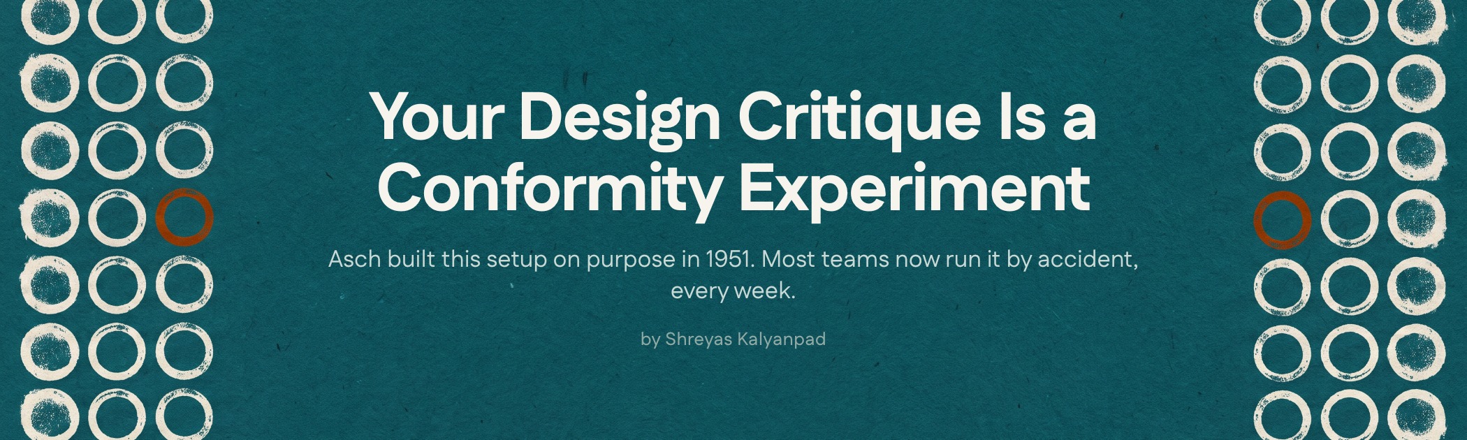 Cover art for Your Design Critique Is a Conformity Experiment