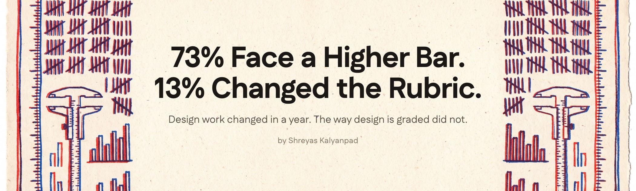 Cover art for 73% Face a Higher Bar. 13% Changed the Rubric.